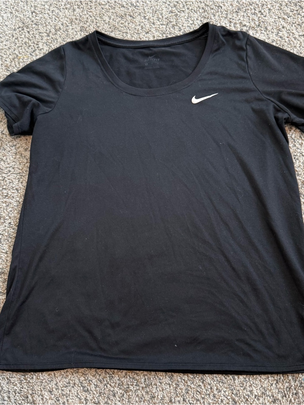 XL Women’s Black Short Sleeve Shirt Top Casual Activewear Sports Logo